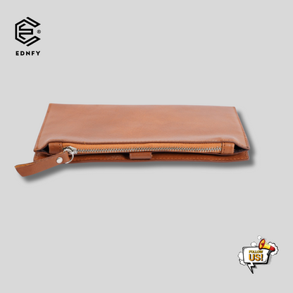 EDNFY Handcrafted Full-Grain Leather Long Wallet - Elegant, Durable, and Functional for Everyday Use