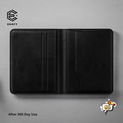 EDNFY Exclusive Handcrafted Premium Genuine Leather Super Slim Card Holder Mini Wallet