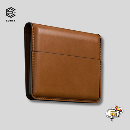 EDNFY Exclusive Handcrafted Premium Genuine Leather Super Slim Card Holder Mini Wallet