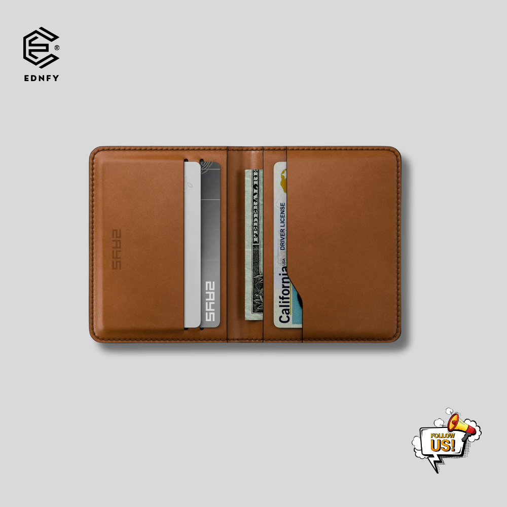 EDNFY Exclusive Handcrafted Premium Genuine Leather Super Slim Card Holder Mini Wallet