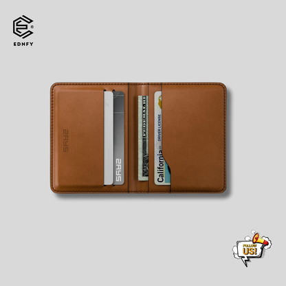 EDNFY Exclusive Handcrafted Premium Genuine Leather Super Slim Card Holder Mini Wallet