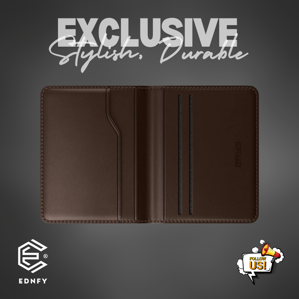 EDNFY Exclusive Handcrafted Premium Genuine Leather Super Slim Card Holder Mini Wallet