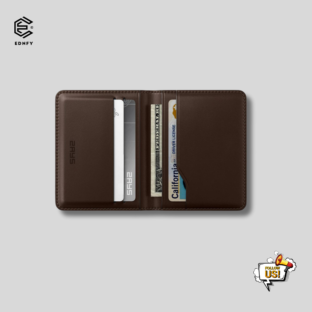 EDNFY Exclusive Handcrafted Premium Genuine Leather Super Slim Card Holder Mini Wallet