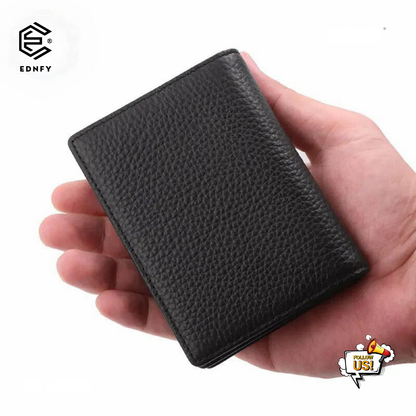 EDNFY Exclusive Handcrafted Premium Genuine Leather Super Slim Card Holder Mini Wallet