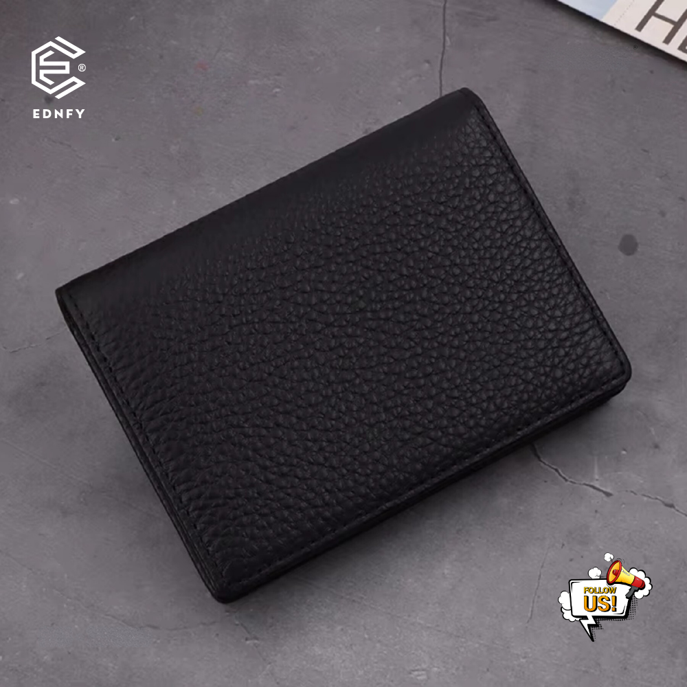 EDNFY Exclusive Handcrafted Premium Genuine Leather Super Slim Card Holder Mini Wallet