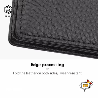 EDNFY Exclusive Handcrafted Premium Genuine Leather Super Slim Card Holder Mini Wallet