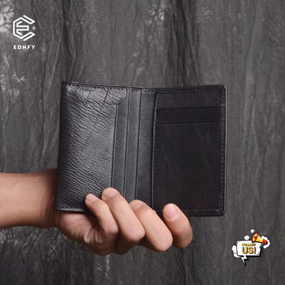 EDNFY Exclusive Handcrafted Premium Genuine Leather Super Slim Card Holder Mini Wallet