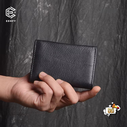 EDNFY Exclusive Handcrafted Premium Genuine Leather Super Slim Card Holder Mini Wallet