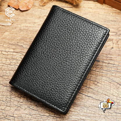 EDNFY Exclusive Handcrafted Premium Genuine Leather Super Slim Card Holder Mini Wallet