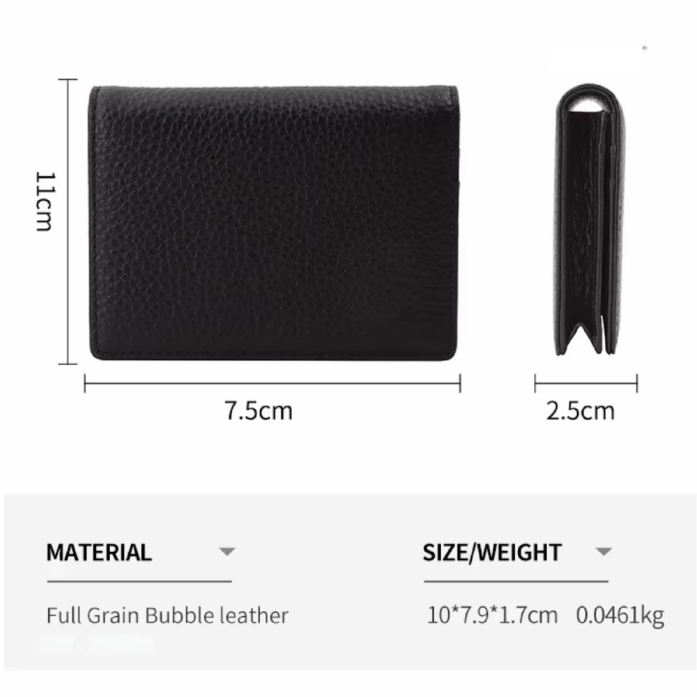 EDNFY Exclusive Handcrafted Premium Genuine Leather Super Slim Card Holder Mini Wallet