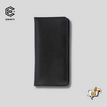 EDNFY Handcrafted Full-Grain Leather Long Wallet - Elegant, Durable, and Functional for Everyday Use