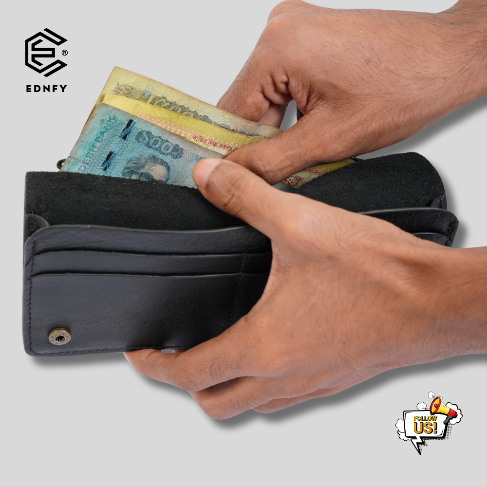 EDNFY Handcrafted Full-Grain Leather Long Wallet - Elegant, Durable, and Functional for Everyday Use