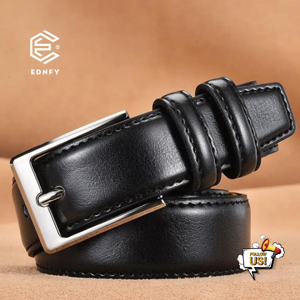 EDNFY Exclusive Handcrafted Premium Genuine Leather Belt for Men