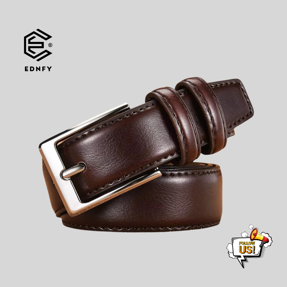 EDNFY Exclusive Handcrafted Premium Genuine Leather Belt for Men