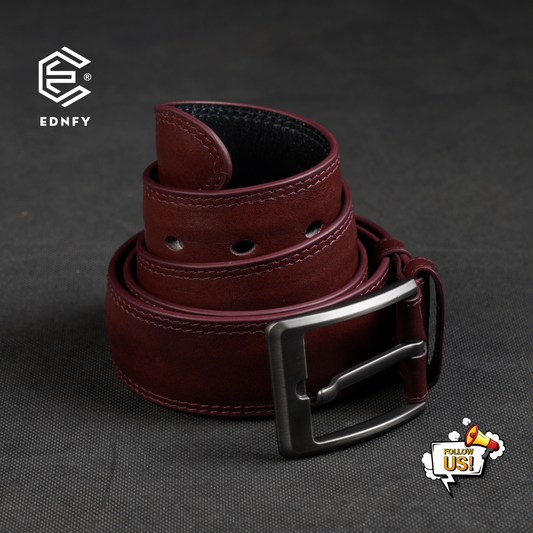 EDNFY Exclusive Handcrafted Premium Genuine Leather Belt for Men