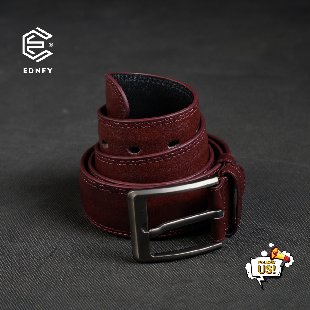 EDNFY Exclusive Handcrafted Premium Genuine Leather Belt for Men