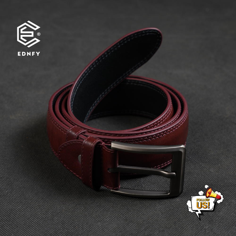 EDNFY Exclusive Handcrafted Premium Genuine Leather Belt for Men