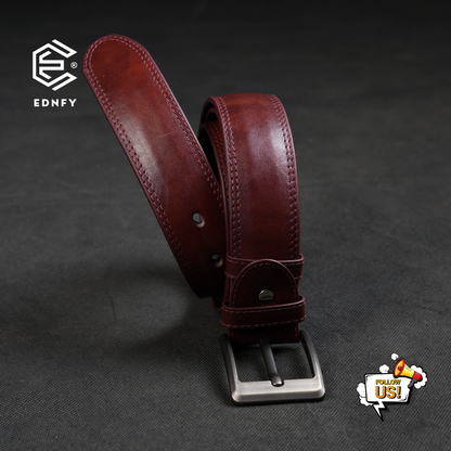 EDNFY Exclusive Handcrafted Premium Genuine Leather Belt for Men