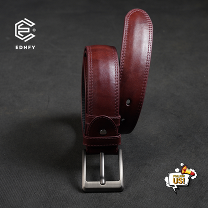 EDNFY Exclusive Handcrafted Premium Genuine Leather Belt for Men