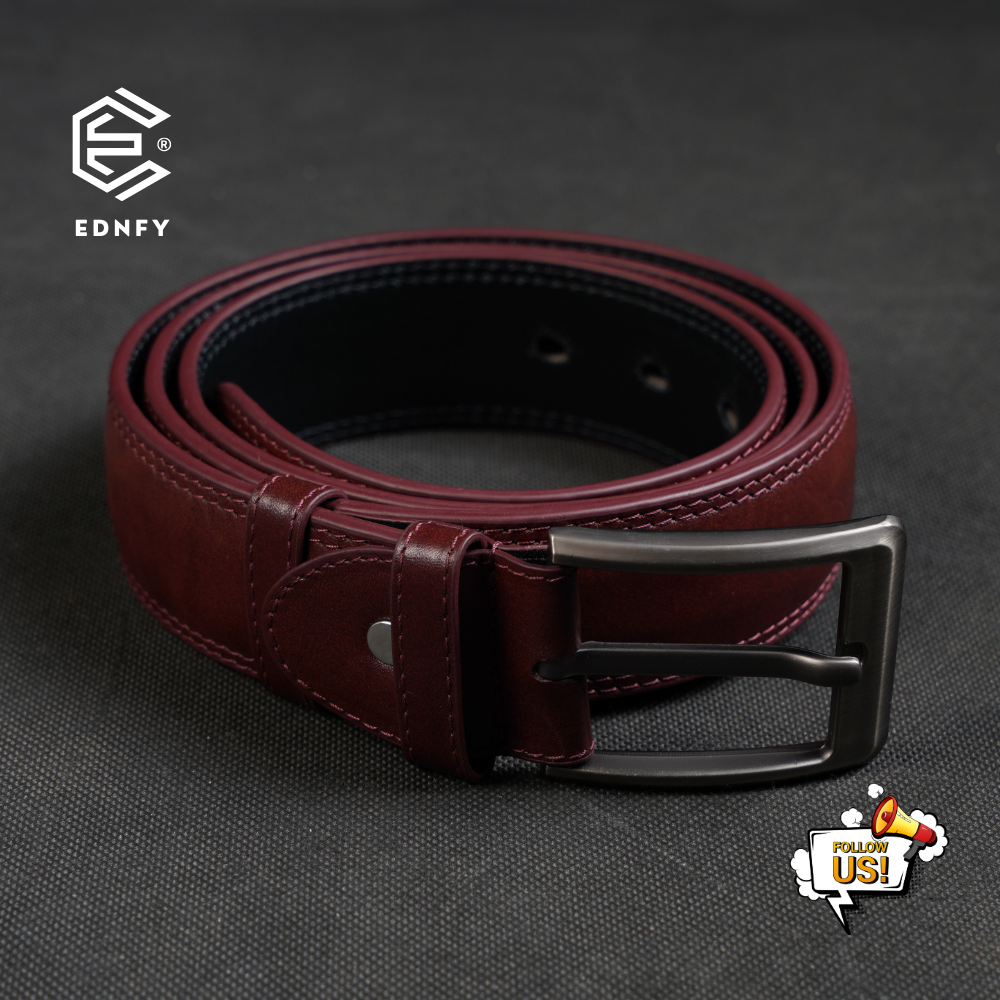 EDNFY Exclusive Handcrafted Premium Genuine Leather Belt for Men