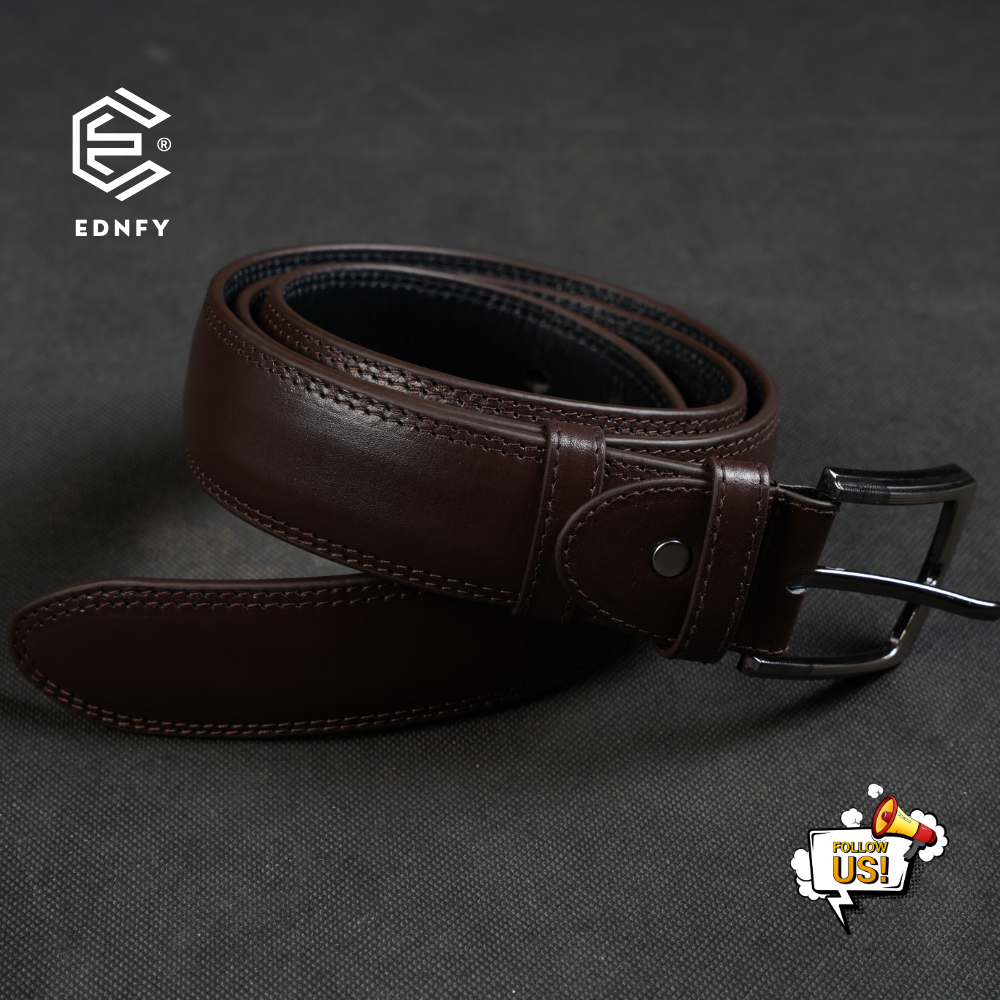 EDNFY Exclusive Handcrafted Premium Genuine Leather Belt for Men