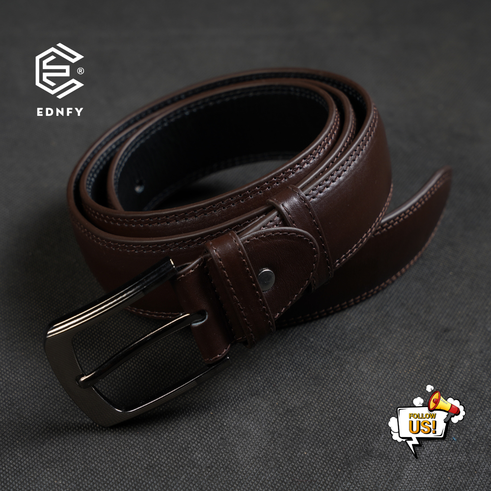 EDNFY Exclusive Handcrafted Premium Genuine Leather Belt for Men