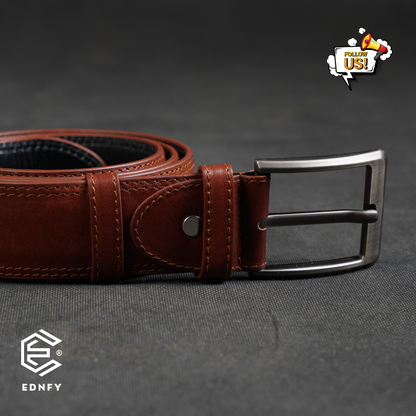 EDNFY Exclusive Handcrafted Premium Genuine Leather Belt for Men