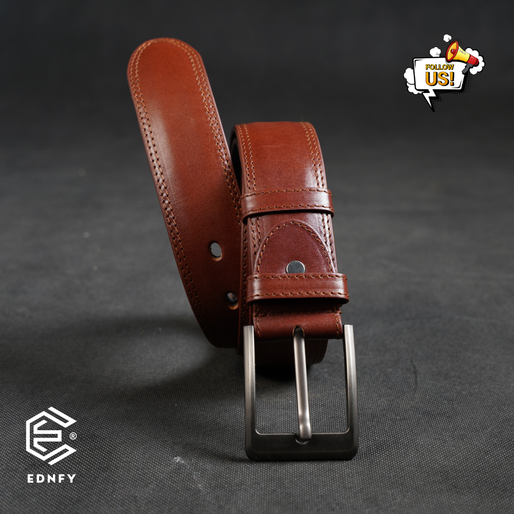 EDNFY Exclusive Handcrafted Premium Genuine Leather Belt for Men