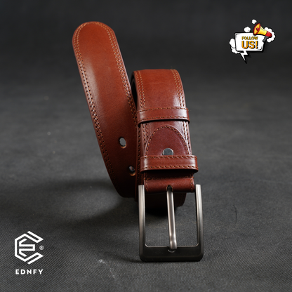 EDNFY Exclusive Handcrafted Premium Genuine Leather Belt for Men