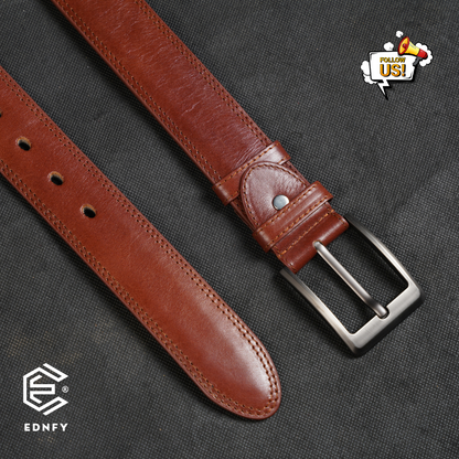 EDNFY Exclusive Handcrafted Premium Genuine Leather Belt for Men