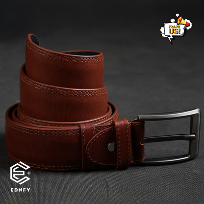 EDNFY Exclusive Handcrafted Premium Genuine Leather Belt for Men