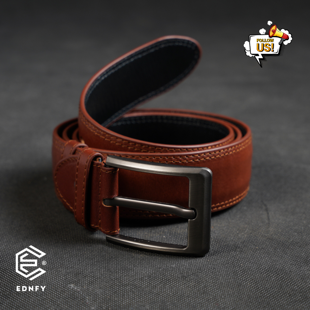 EDNFY Exclusive Handcrafted Premium Genuine Leather Belt for Men