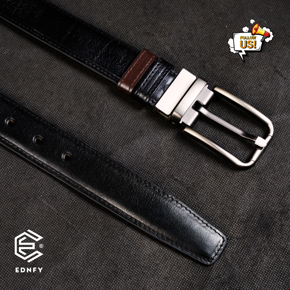 EDNFY Exclusive Handcrafted Premium Genuine Leather Belt for Men