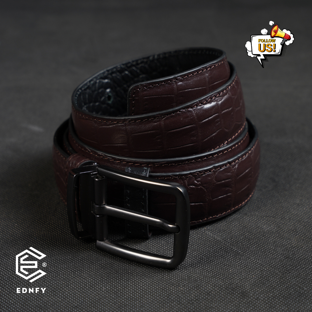 EDNFY Exclusive Handcrafted Premium Genuine Leather Belt for Men