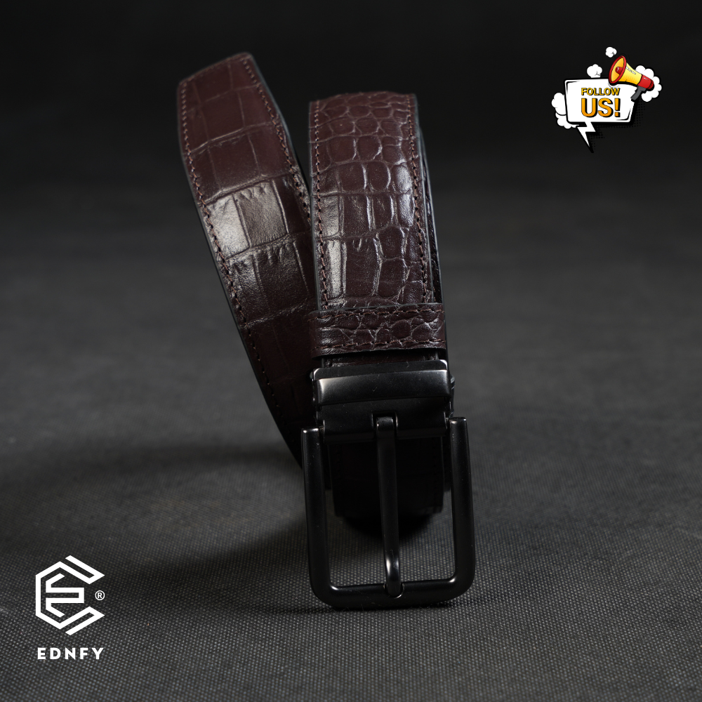 EDNFY Exclusive Handcrafted Premium Genuine Leather Belt for Men