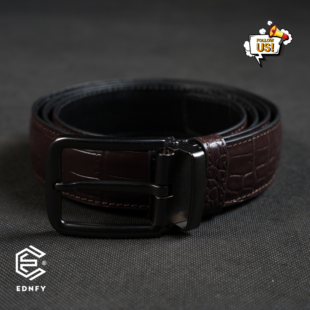 EDNFY Exclusive Handcrafted Premium Genuine Leather Belt for Men