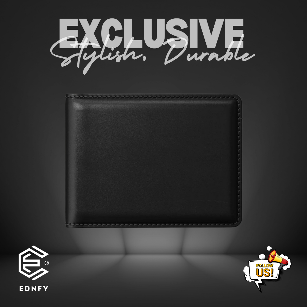 EDNFY Exclusive Handcrafted Premium Genuine Leather Bifold Short Wallet