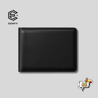 EDNFY Exclusive Handcrafted Premium Genuine Leather Bifold Short Wallet