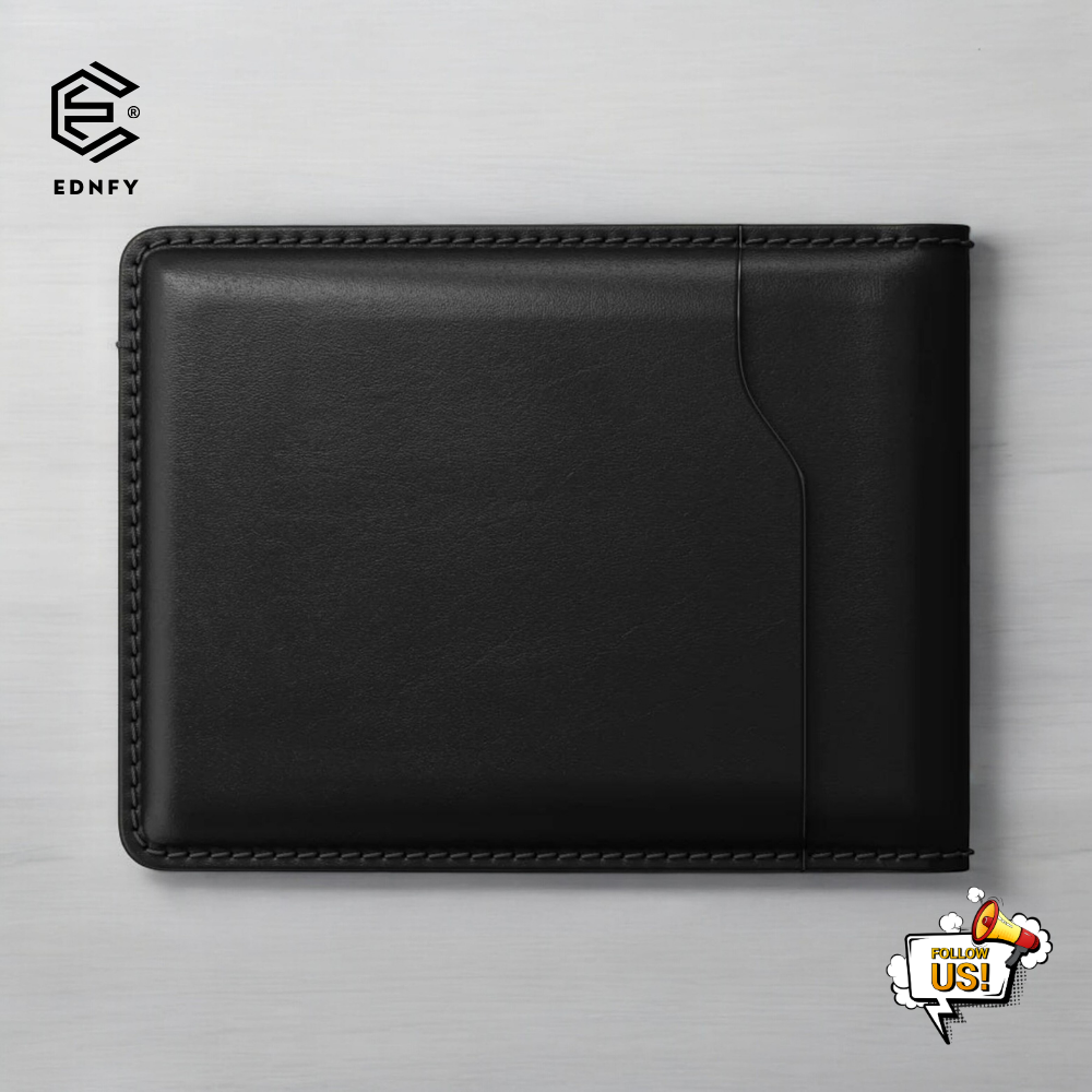 EDNFY Exclusive Handcrafted Premium Genuine Leather Bifold Short Wallet