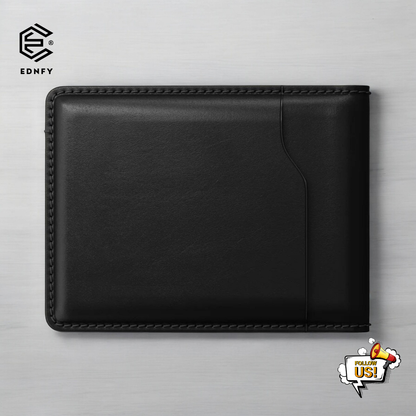 EDNFY Exclusive Handcrafted Premium Genuine Leather Bifold Short Wallet