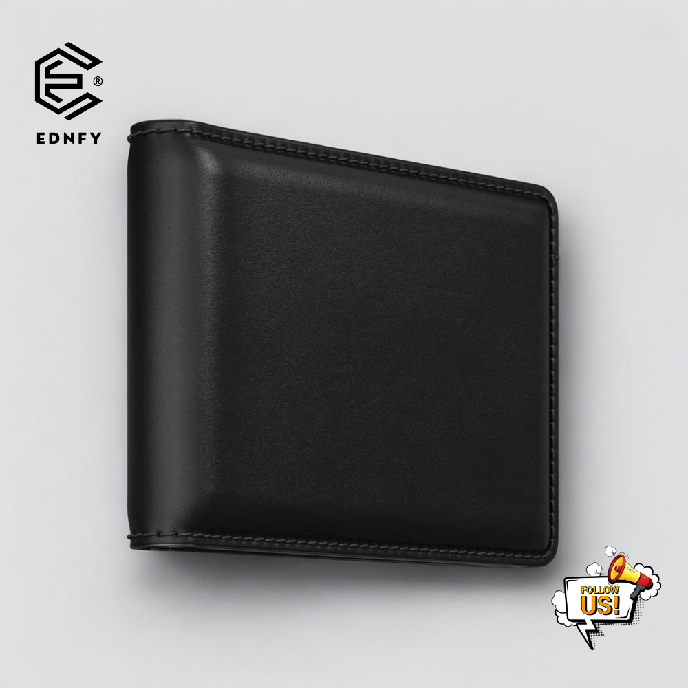 EDNFY Exclusive Handcrafted Premium Genuine Leather Bifold Short Wallet