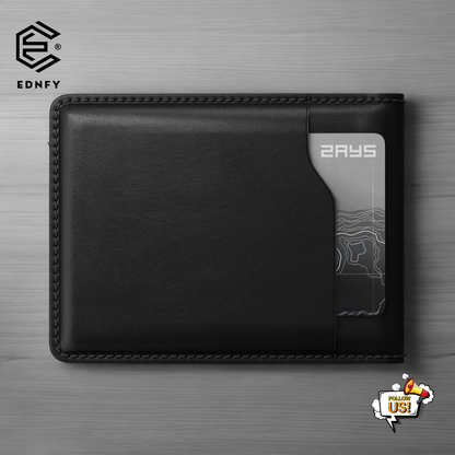 EDNFY Exclusive Handcrafted Premium Genuine Leather Bifold Short Wallet