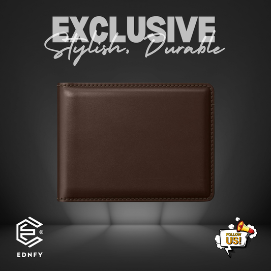 EDNFY Exclusive Handcrafted Premium Genuine Leather Bifold Short Wallet