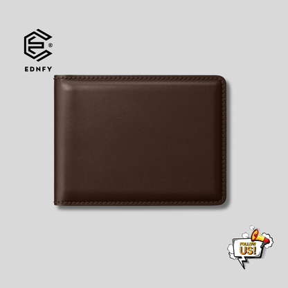 EDNFY Exclusive Handcrafted Premium Genuine Leather Bifold Short Wallet