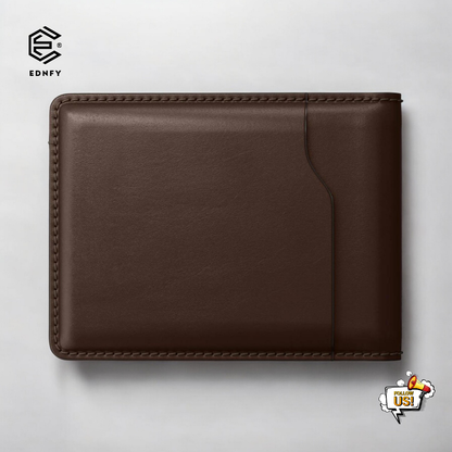 EDNFY Exclusive Handcrafted Premium Genuine Leather Bifold Short Wallet