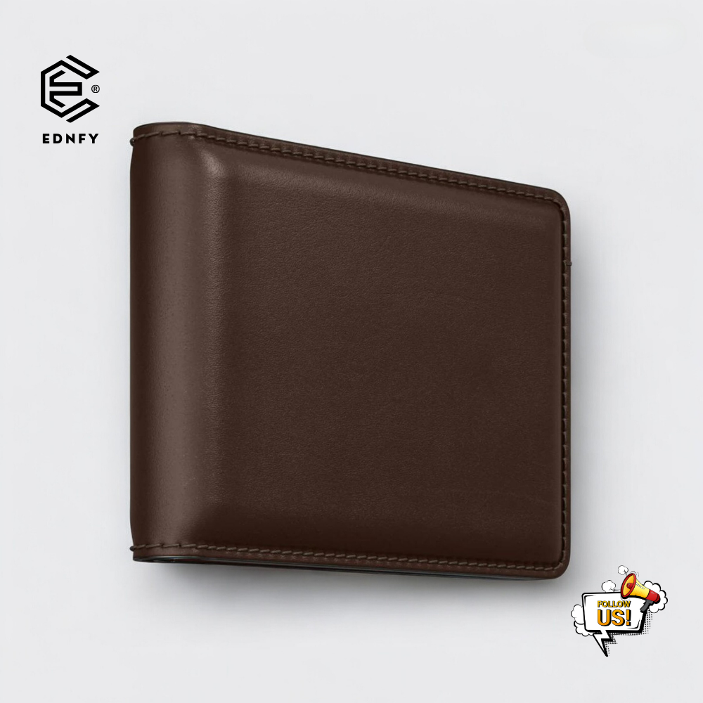 EDNFY Exclusive Handcrafted Premium Genuine Leather Bifold Short Wallet