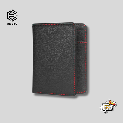 EDNFY Exclusive Handcrafted Premium Genuine Leather Bifold Short Wallet