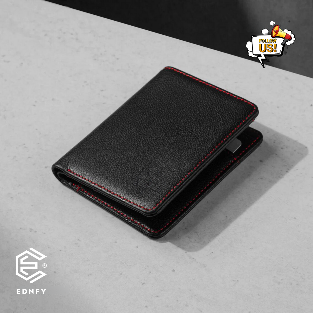 EDNFY Exclusive Handcrafted Premium Genuine Leather Bifold Short Wallet