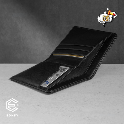 EDNFY Exclusive Handcrafted Premium Genuine Leather Bifold Short Wallet