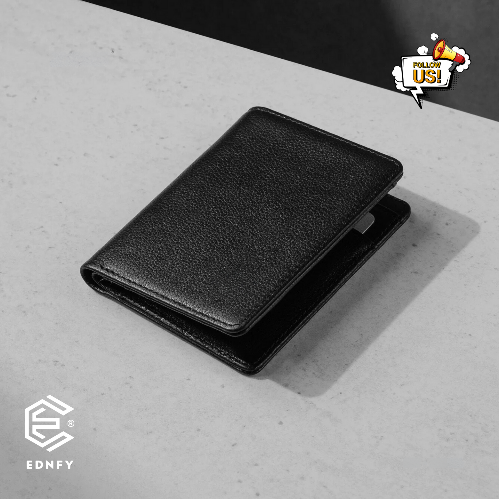 EDNFY Exclusive Handcrafted Premium Genuine Leather Bifold Short Wallet